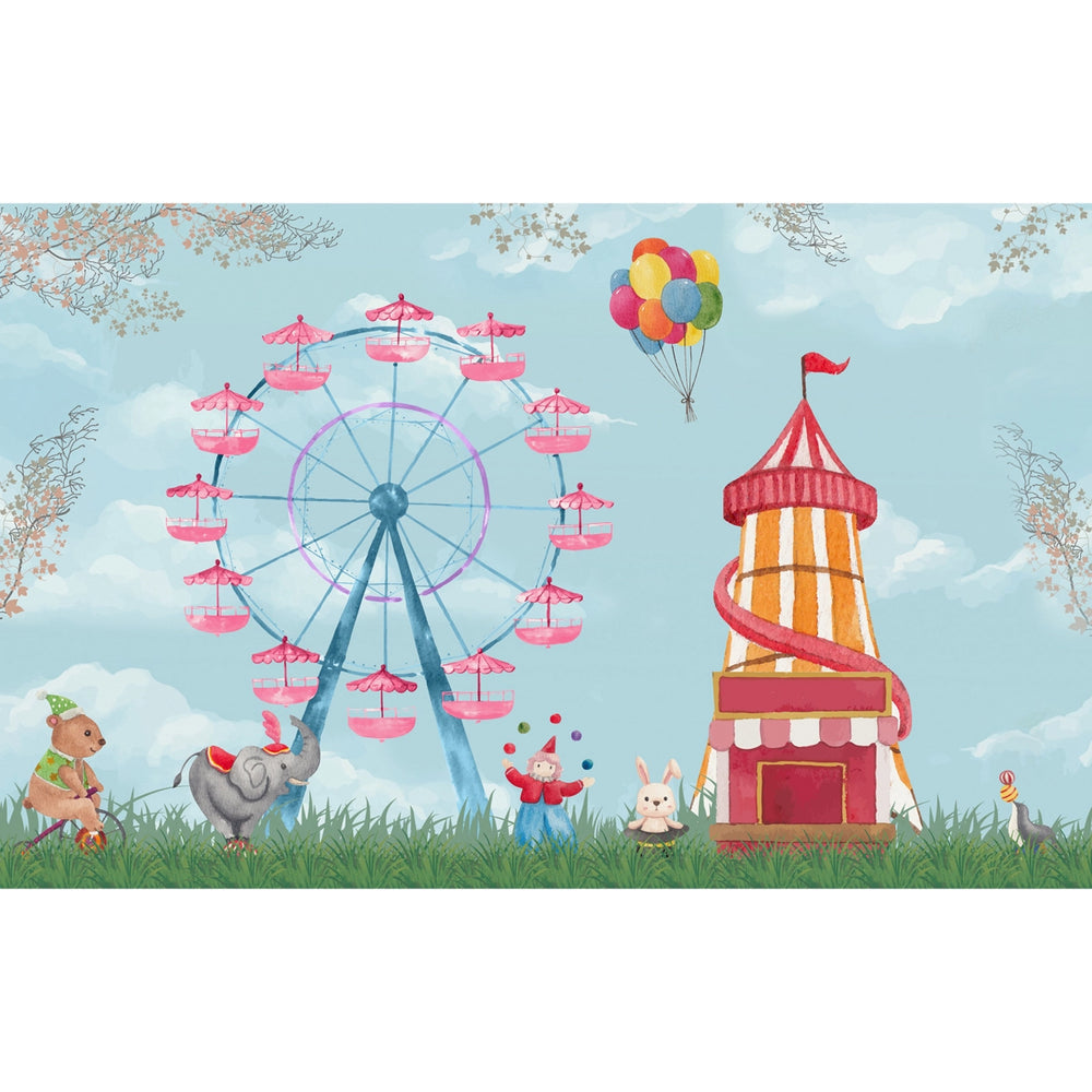 Animal Fun Park, Kids Room Customised Wallpaper