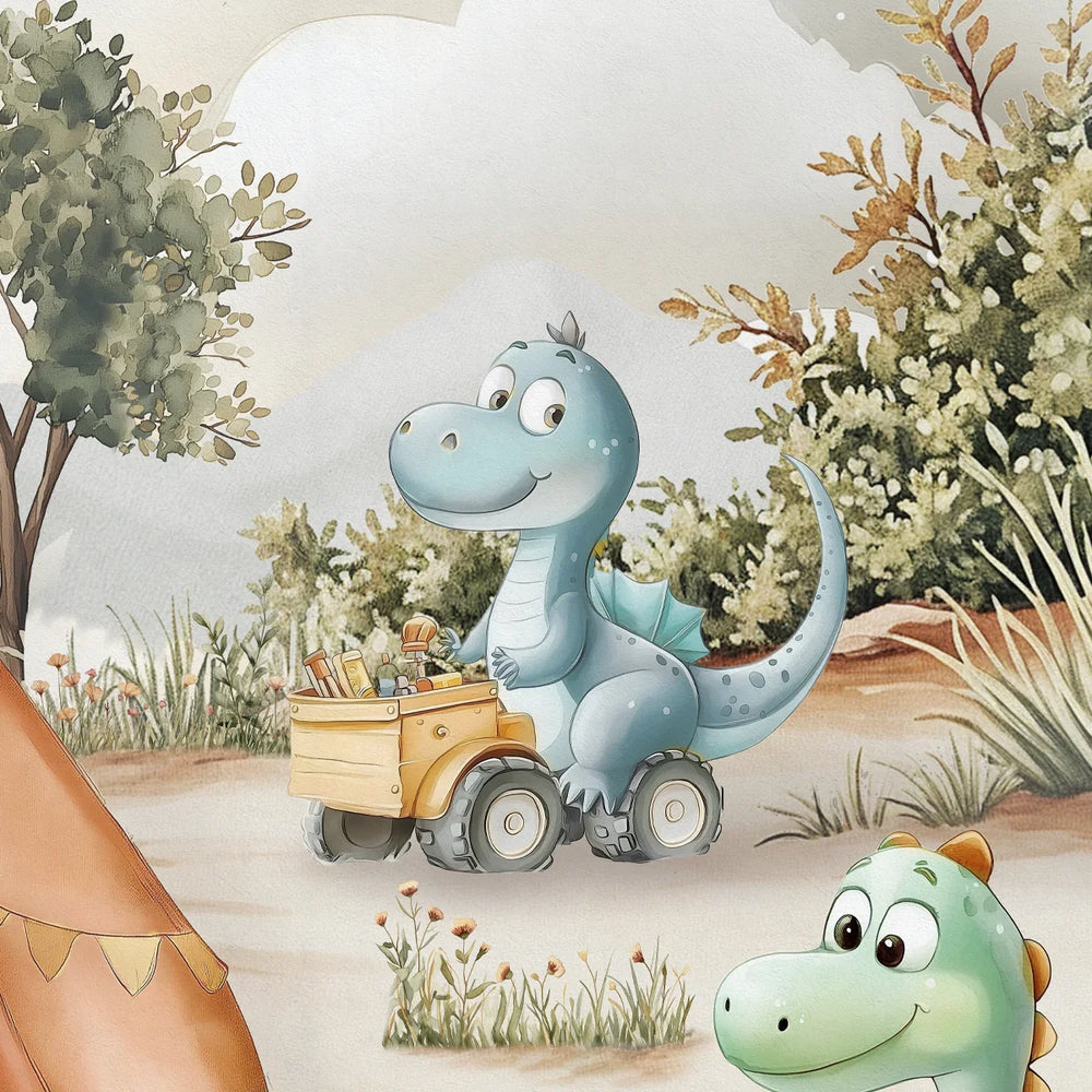 Dino Camp Kids Room Wallpaper