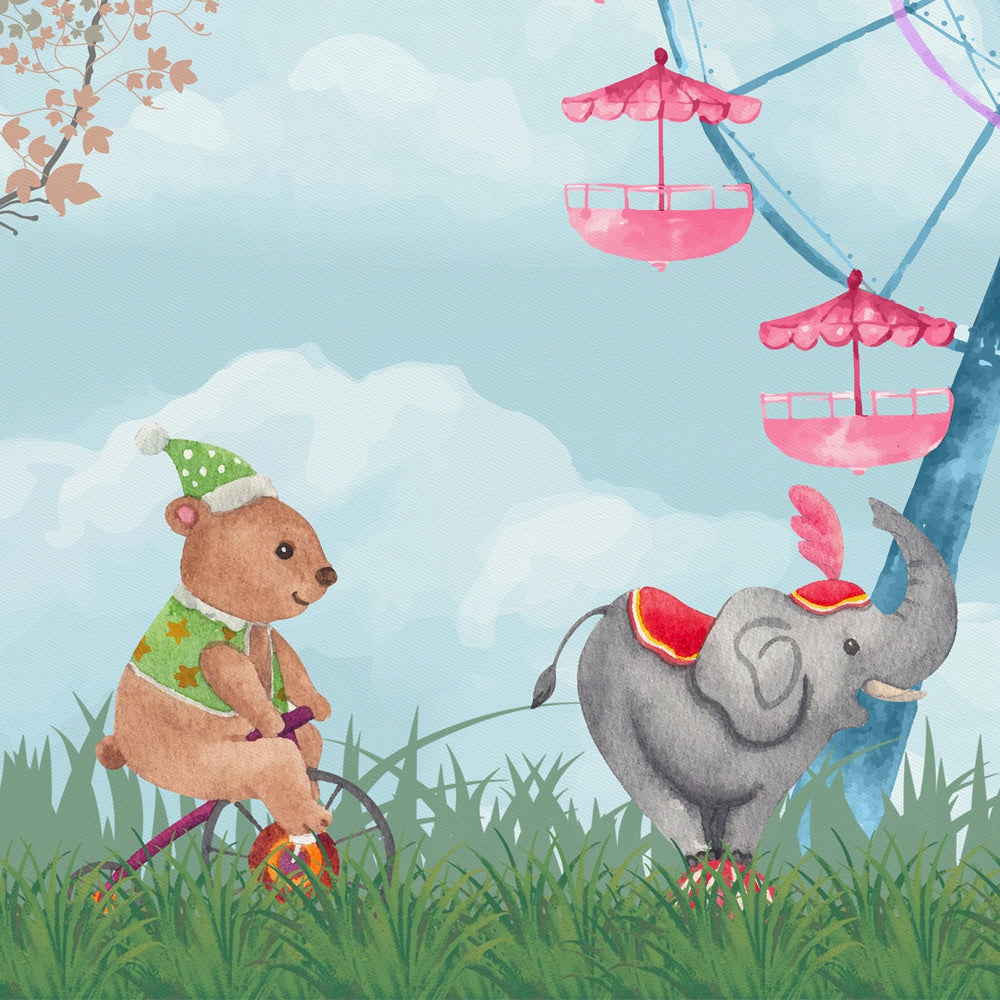 Animal Fun Park, Kids Room Customised Wallpaper